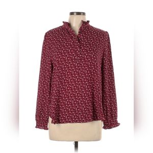 Ann Taylor Loft Ruffle Neck Blouse